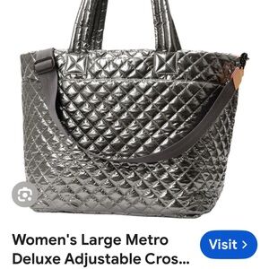 LARGE METRO DELUXE TOTE - ANTHRACITE
METALLIC